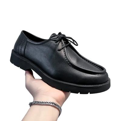 Fashion Business Dress Men's Leather Shoes Luxury Designers Youth Korean Version Of British Black Casual Small Leather Shoes