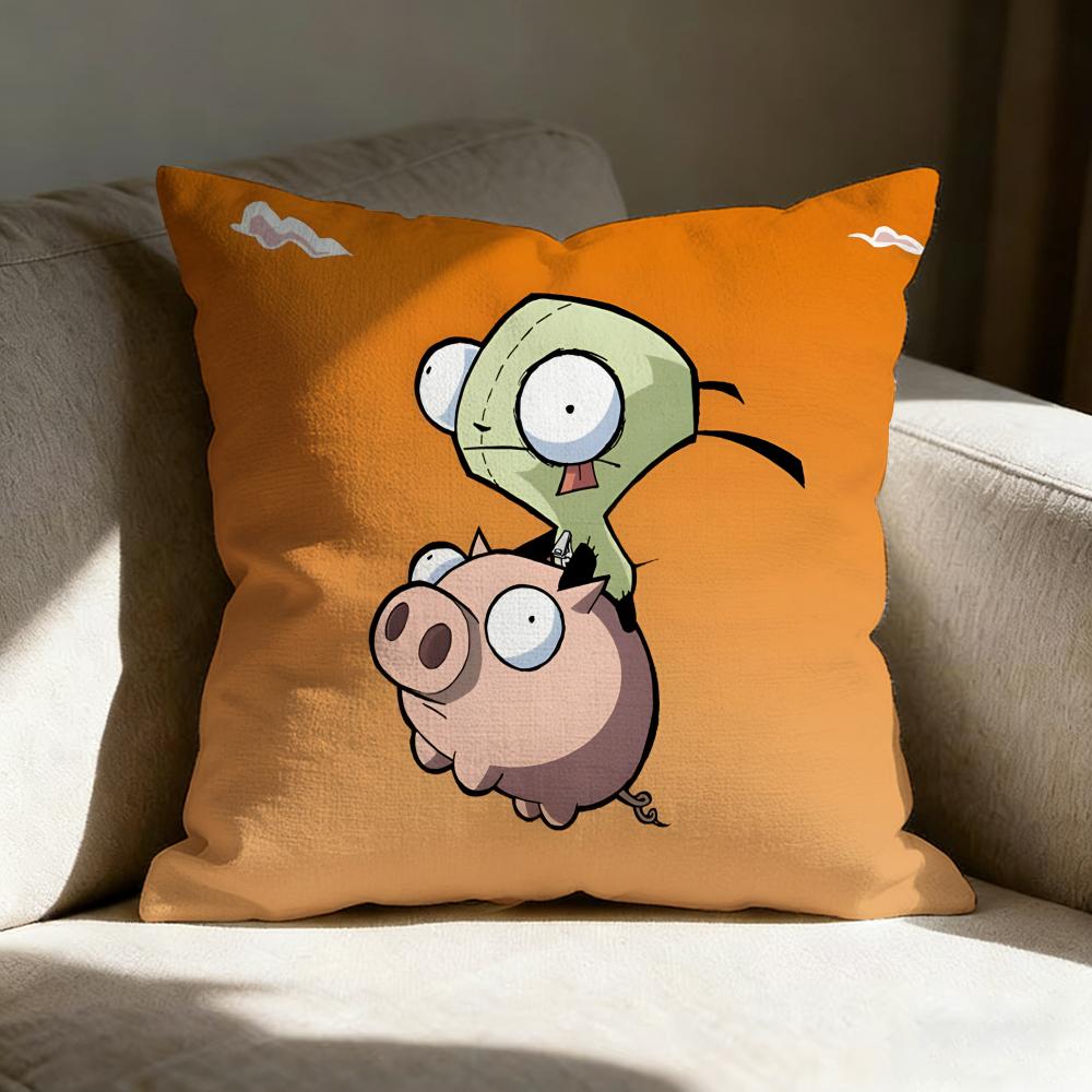 IInvader Zim Game Pillow Case Pillowcase Doublesided Printed Sofa Cushion Bedroom Headboard Pillow