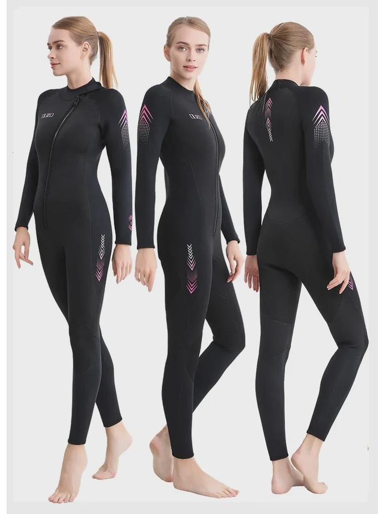 Costum de scufundare cald OUZO, grosime de 3 mm, pentru bărbați și femei - CR Super elastic pentru meduze pentru iarnă, snorkeling, surfing și sporturi nautice.