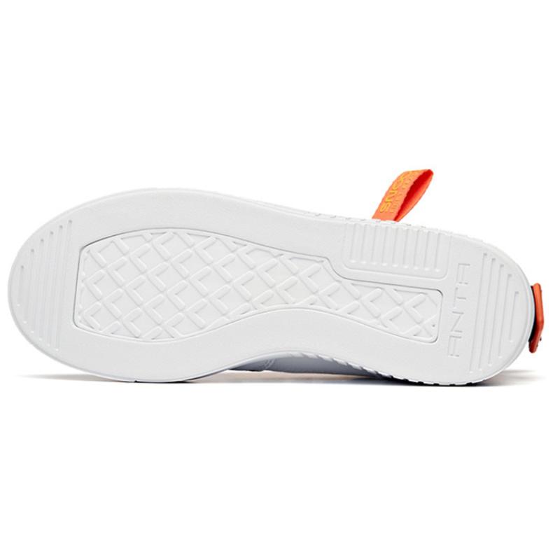 Anta High Top Skateboard Shoes Women's White Blue Orange Sneakers 922128017-1