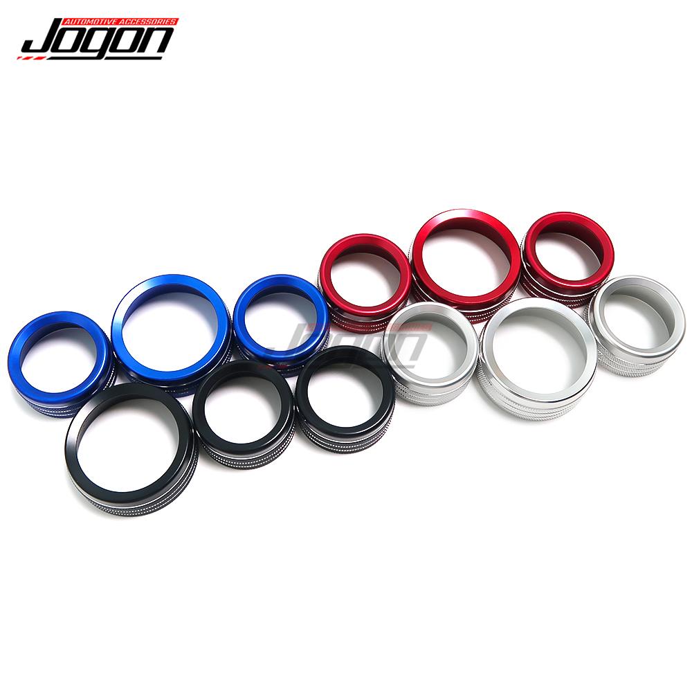 3Pcs For Dodge Durango SRT GT 2014 2015 2016 2017 2018 2019 2020 Car Interior Volume AC Radio Switch Knob Button Cover Ring Trim OO1