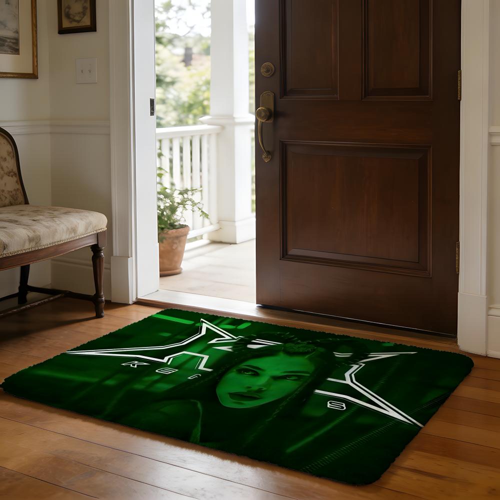 KKenia Os PinkAura Singer Floor Mat Soft Flannel Absorbent Mat Non-Slip Rug Home Bedroom Bathroom