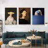 Mona Lisa Poster Oil Painting Abstract Classic Canvas Wall Art Prints Home Room Decor Pictures for Living Room Frameless