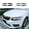2Pcs Car Headlight Lamp Eyebrows Cover Trim Stickers For Skoda Octavia MK3 2015-2017 Model ABS Matenial Car Accessories