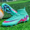 Herren Hohe Fußball-Leichtschuhe FG AG Lange Stollen Erwachsenen-Fußballschuhe Leichtgewicht Professionelles Athletiktraining