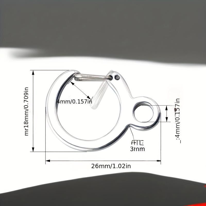 Stainless Steel Key Ring | Spring Hanging Buckle, Outdoor Hook, Backpack and Waist Buckle, Silvery Color