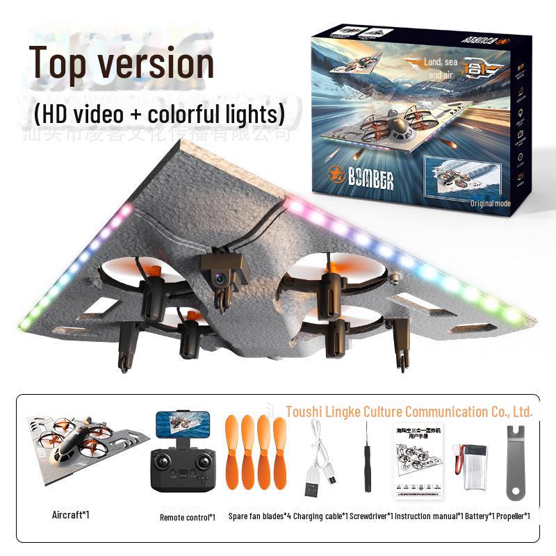 3-in-1 Amphibious Drone: Remote-Control Aerial Photography Toy