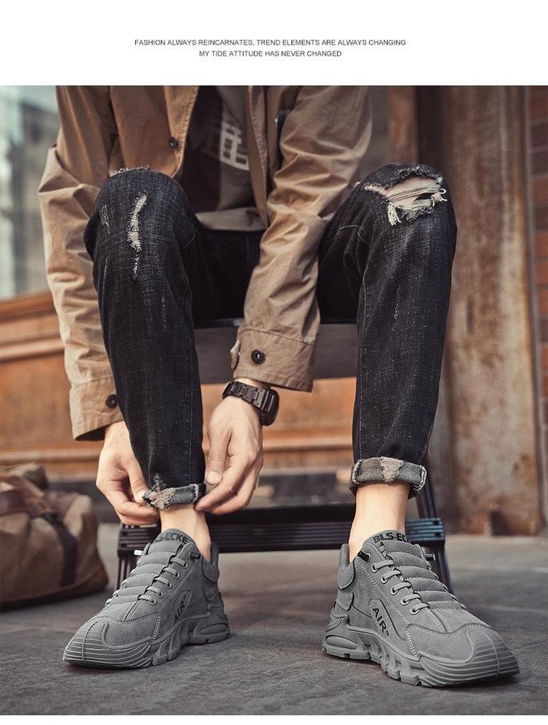 Men's Non-Slip Wear-Resistant Slip-On Work Shoes for Spring 2025