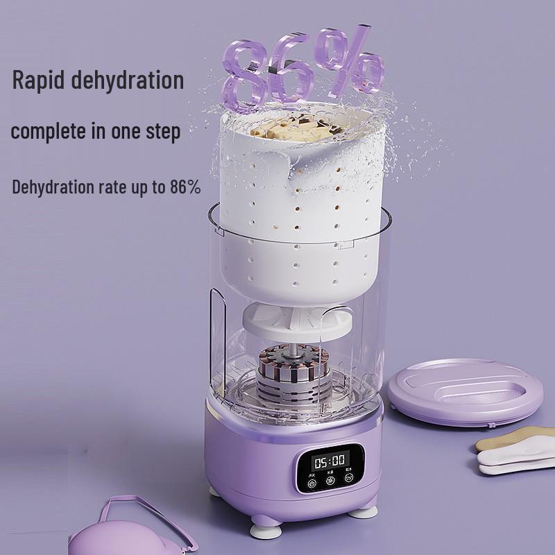 Spin-Wash Mini Wireless Washing Machine with Blue Light Sterilization for Underwear and Socks