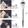 6PCS Solar Outdoor Lamp RGB Night Lights IP65 Waterproof Stainless Steel Long Battery Life Garden Yard Walkway Lawn Decor