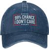 Percentuale di Probabilità Che Non Mi Importi Cappellino da Baseball Sarcastico Cotone Adulto Casual Regolabile