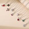 European Hot Sale Christmas Series Pendant Necklaces Light Luxury Gift TungstenCross Chain Necklaces
