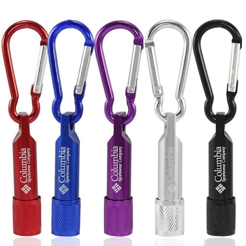 1pcs/2pcsMini LED Flashlight Carabiner Mountaineering Buckle Torch Clip Keychain Camping Hiking Glare Pocket Portable