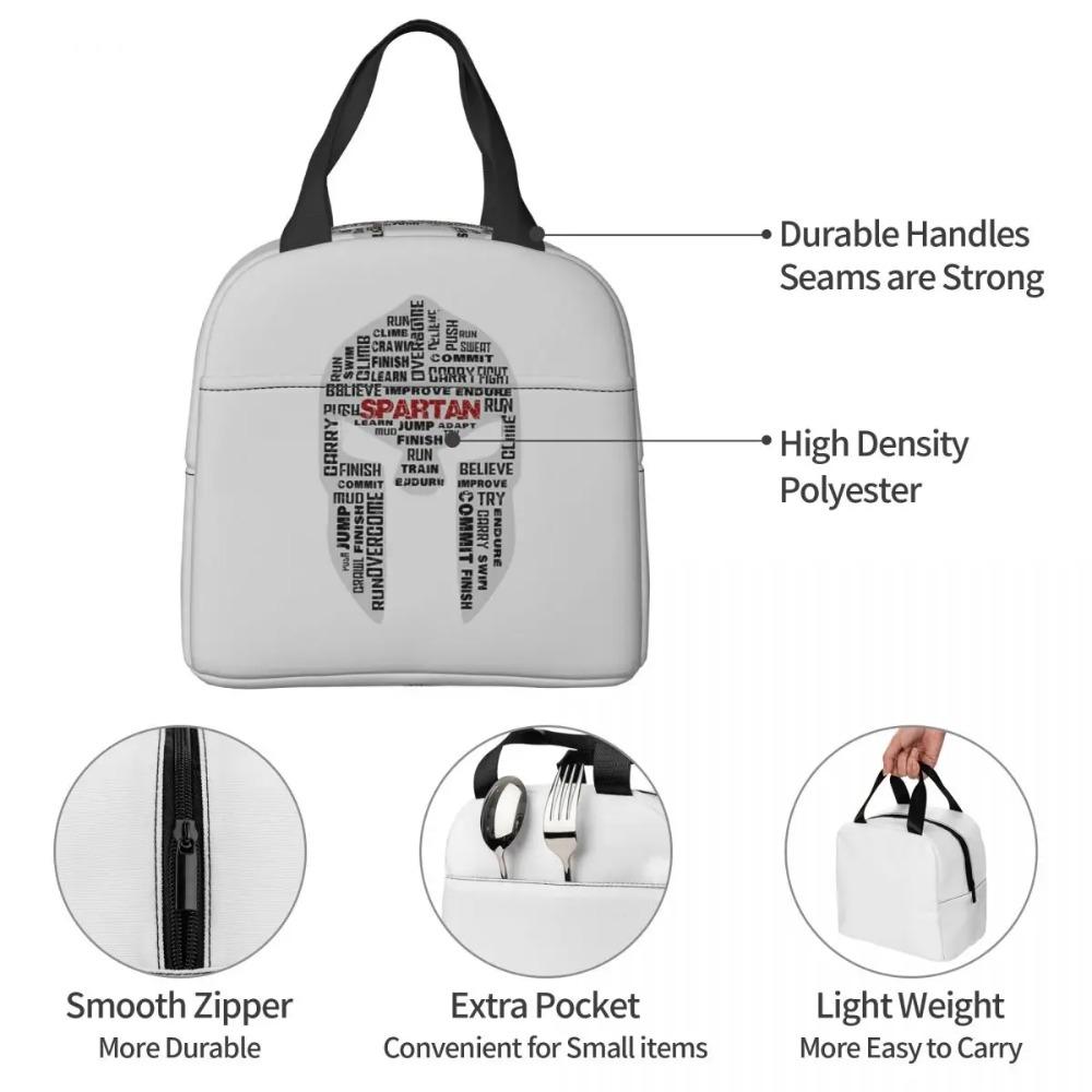 Spartan Race Helmet Insulated Lunch Bag for Women Office Cooler Thermal Food Box Tote Portable Lunch Boxes Container