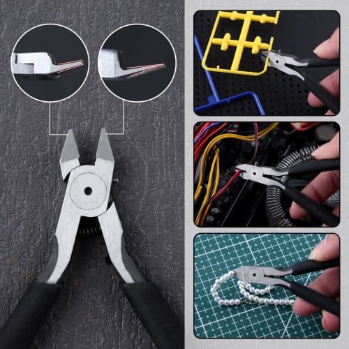 LEONTOOL Plastic Model Nippers, Single-Edged Nippers, Thin-Blade Nippers, Plastic Model Tool Set, Gate Nippers, Model Nippers with Case, for Plastic G