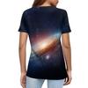 Women's Fashionable Casual Short Sleeve Print Round Neck Pullover Top