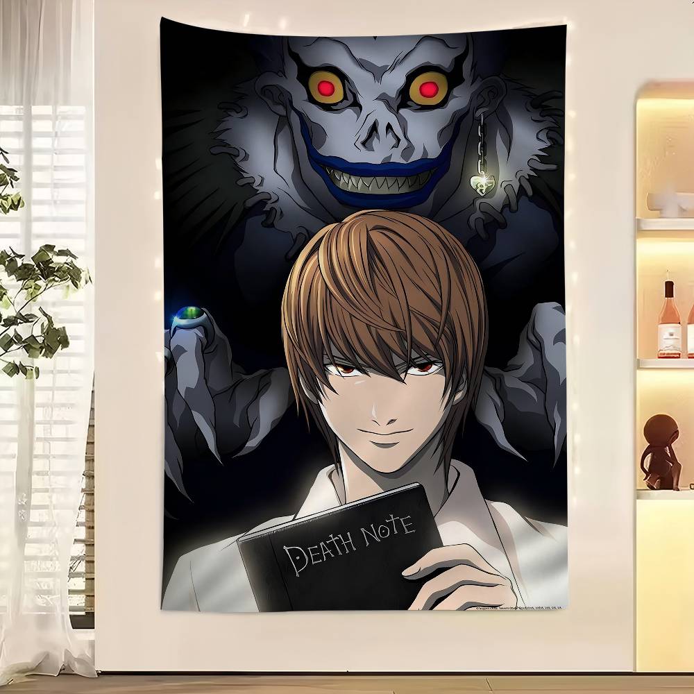 Anime DDeath NNote Japan Cartoon Tapestry Art Printing Japanese Wall Tapestry Anime Wall Hanging Home Decor