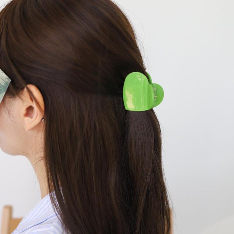 Nipoco Heart Shape Glossy Colorful Primary Color Hairpin for Women