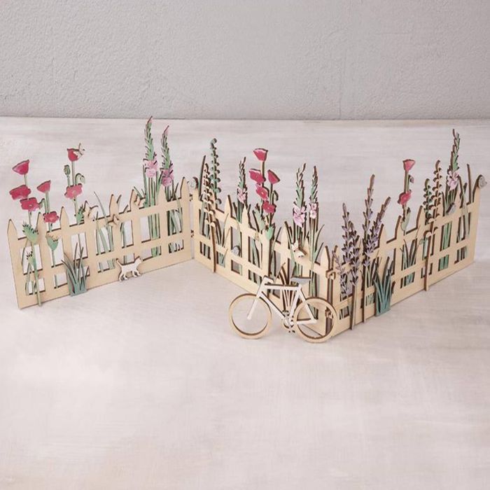 Clôture en bois à décorer 51 x 15 cm