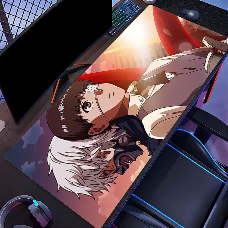 Tokyo Ghoul Mouse Pad, Large Gaming Desk Mat, Non-slip XXL Mousepad for Laptop & Tablet, Mini PC Playmat with Stitched Edges