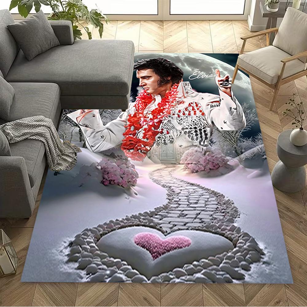 Elvis Presley Hawaii Concert Area Rug Design for Entryway Living Rooms Bedrooms Dormitory Anti-slip Rug Decorate Offices Wedding Party Gift