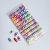 Set of 60 Red & White Edge Binding Clips for Sewing & Patchwork