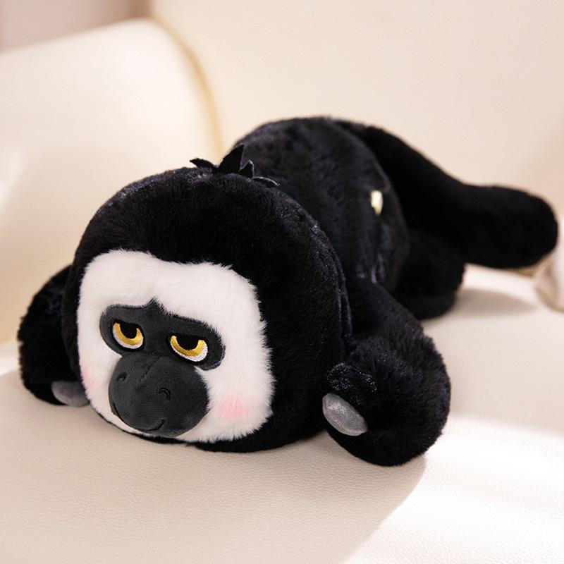 Söt vitansiktad munkapa docka plyschleksak liten apdocka barn lugnande tygdocka födelsedagspresent