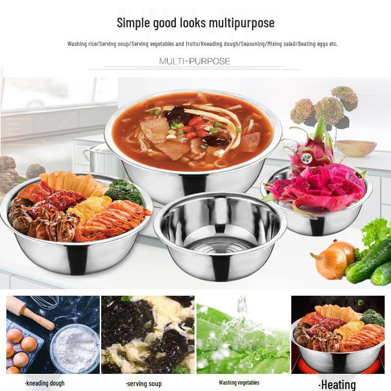 Bingyue Lebensmittelqualität 304 Extra Dicke Edelstahl Schüssel