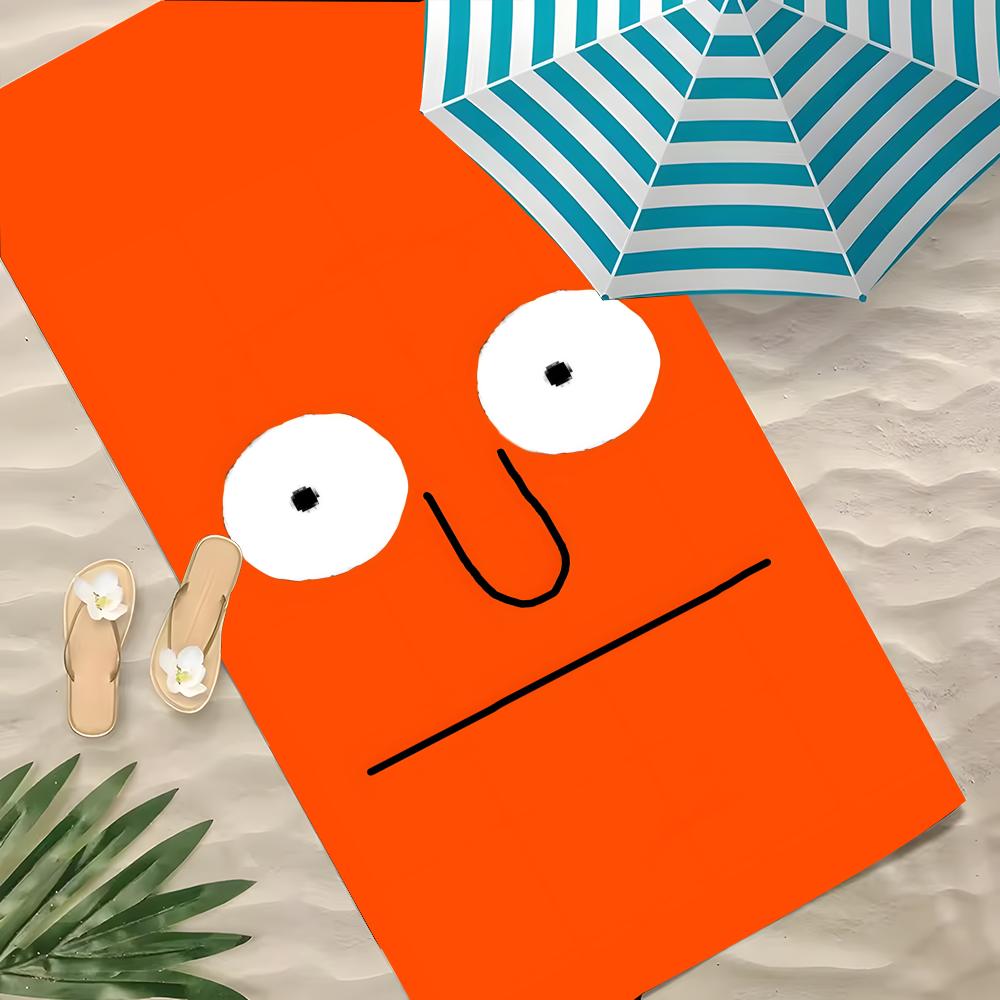 J-Jean Jullien Towel Polyester Beach Towel Quick Dry Sand Free Bath Towel for Summer Pool Travel Vacation