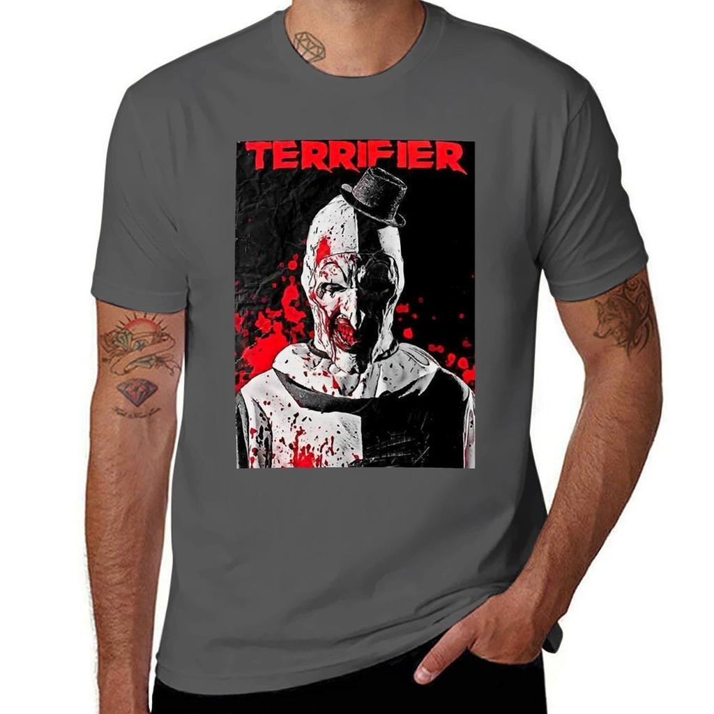 Terrifier Movie Horror Poster Art Tshirt Heavy Duty Casual Work Tee