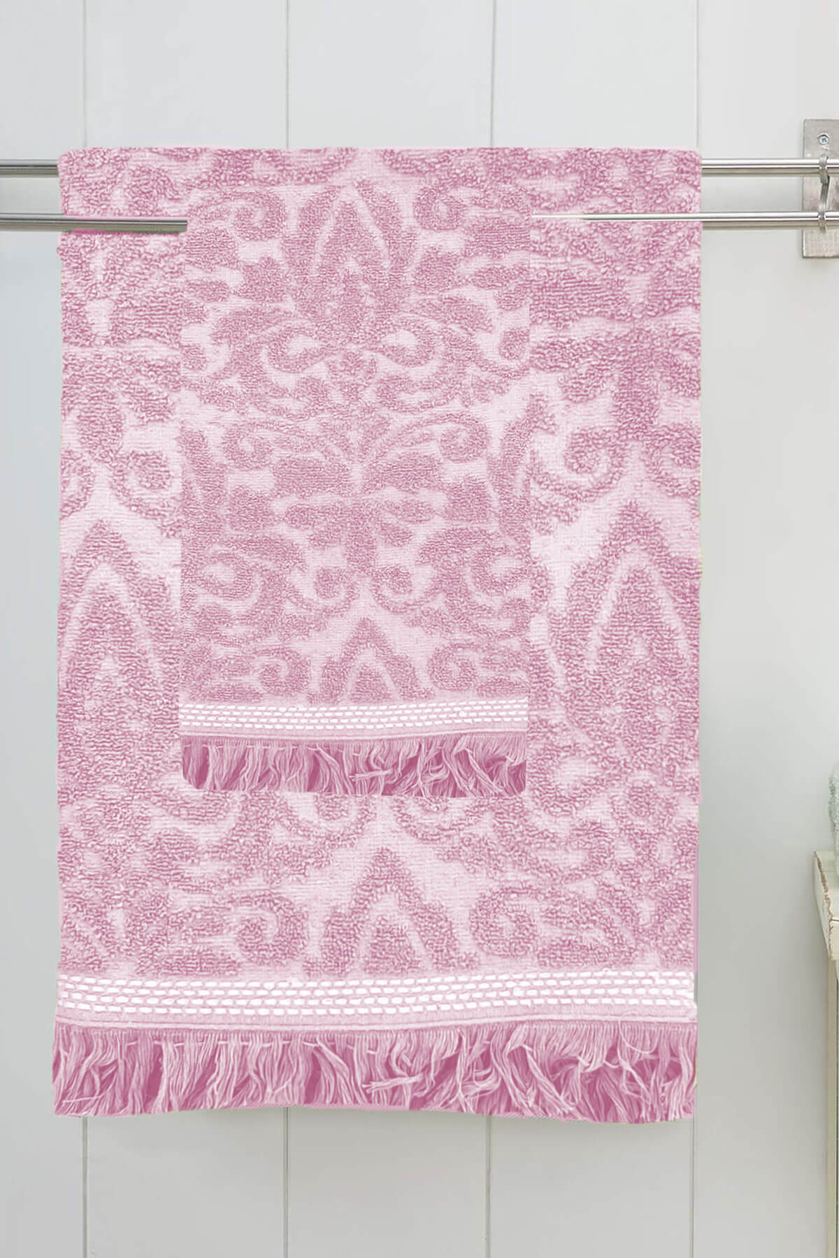 

Mira Home Saçaklı Lüks Banyo Havlu Takımı %100 Pamuk Lalezar