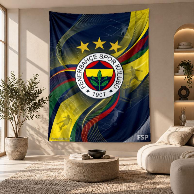 Dekoratives Wandteppich,Fenerbahçe FC Bedruckte Wandkunst, Leichte Wanddekoration Für Schlafzimmer Hintergrund