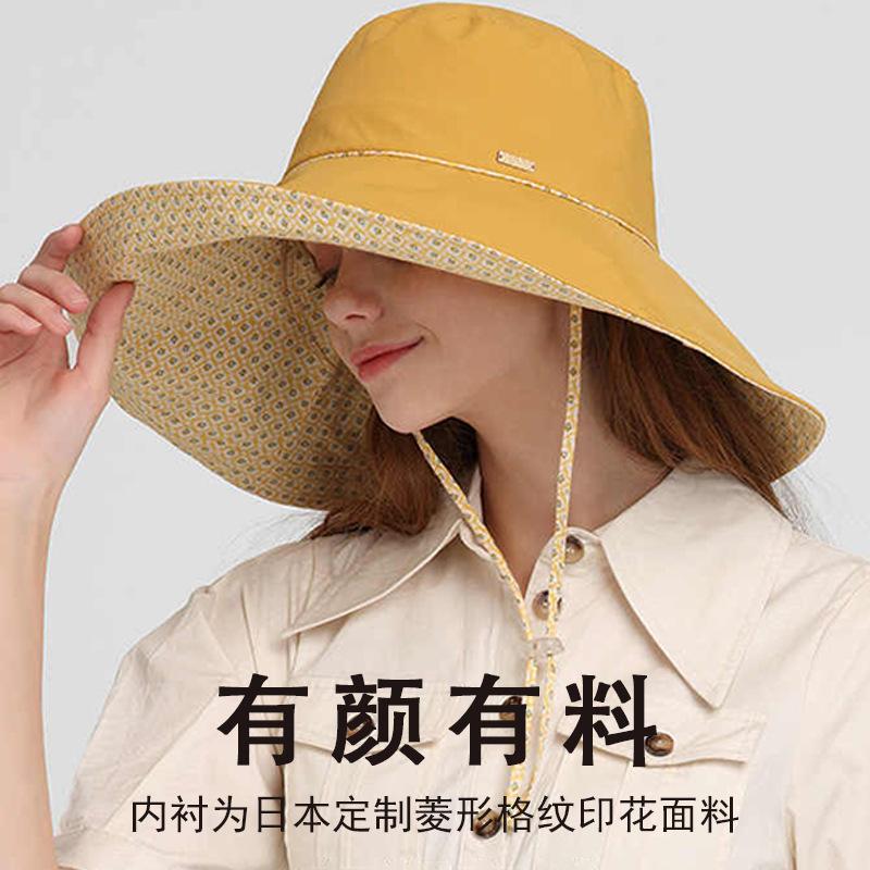 Hat women's spring and summer sunshade sun hat temperament anti-ultraviolet bucket hat