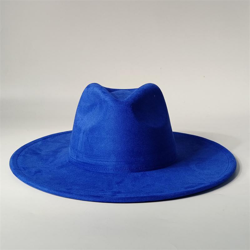 Cappelli Fedora Rancher in Camoscio Vegano Cappelli Vuoti per Burning Cuore Multicolore a Forma di Cappello 9.5cm Ala Unisex Cappello Jazz Cappello da Chiesa