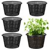 Sturdy Black Plastic Net Pots for Hydroponics and Aquatic For Plants Set of 5