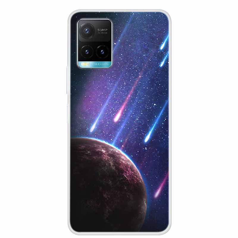 Christmas For Vivo Y21s Case TPU Soft Silicone Back Cover Case For Vivo Y21s V2110 Shockproof Coque VivoY21s Shell Cartoon Funda