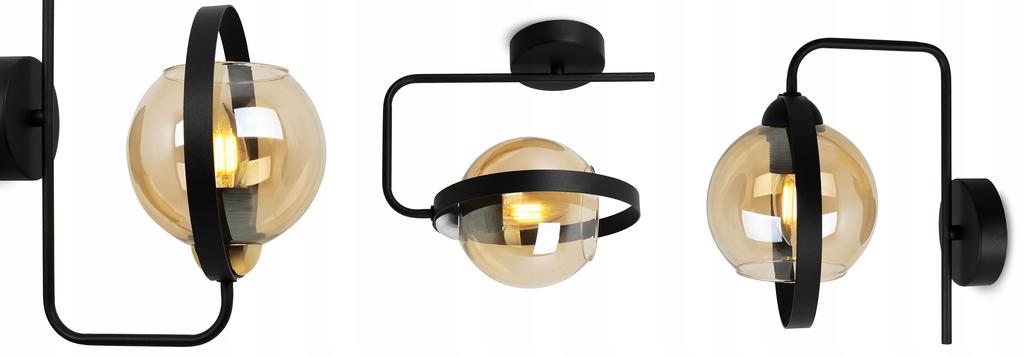 MODERN HONEY RING GLASS WALL LAMP
