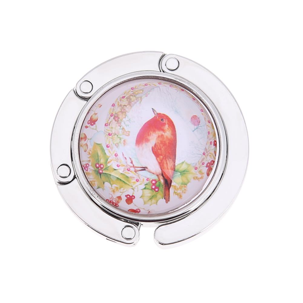 Utsökt väskhållare för bord Bärbara handväskekrokar Bordshållarkrok Rosmönster Handväskhängare Hållare Dekoration Handväskhängare