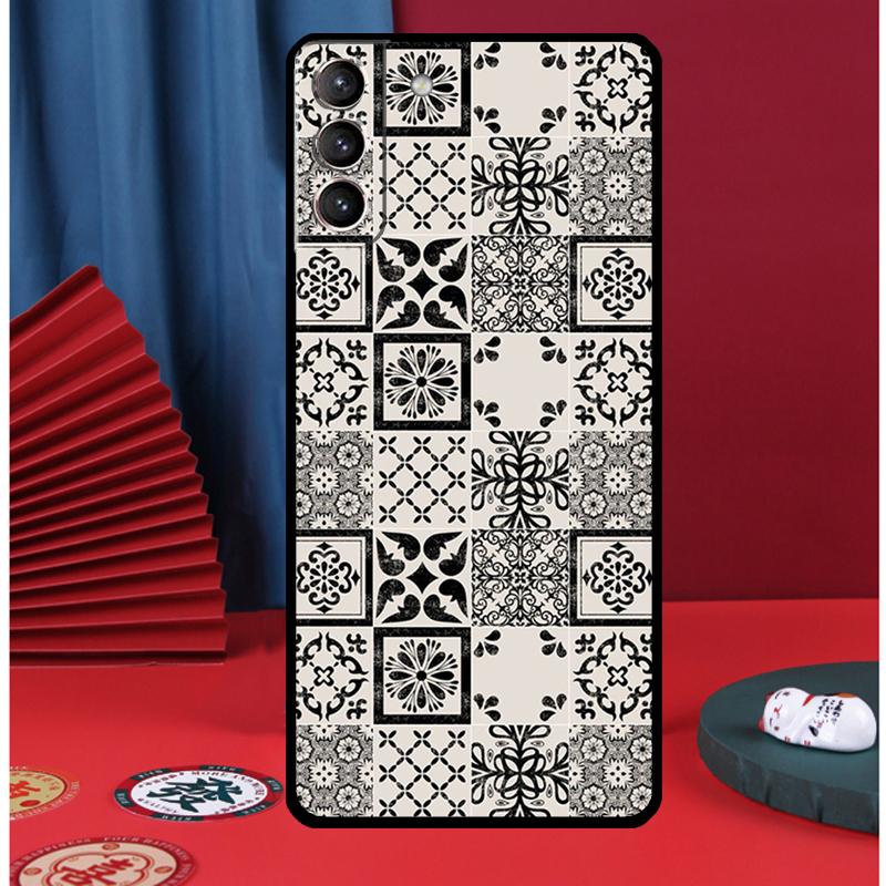 Moroccan Pattern Phone Case For Samsung Galaxy S25 S24 Ultra S9 S10 S20 S21 S22 S23 Plus S24 FE Back Cover