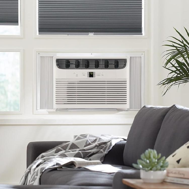 Window Air Conditioner Side Panel with Frame Room Air Conditioner Accordion Filler Curtain Replacement Adjustable