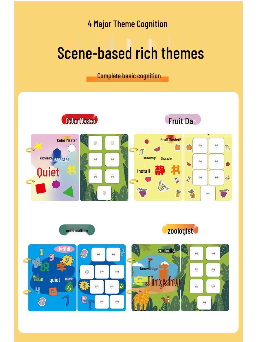 

Книжка-малышка для раннего развития грамотности для малышей, 3-6 лет: Интерактивная книга с обучающими заданиями на отрыв и приклеивание 1 Book (Random)