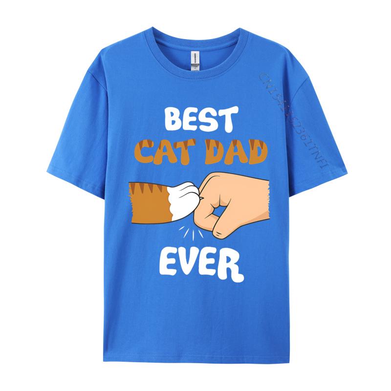 T-Shirt für Männer Bester Katzenpapa aller Zeiten Vatertag T-Shirts Baumwolle Oberteile T-Shirts Rundhals Herrenbekleidung Übergröße
