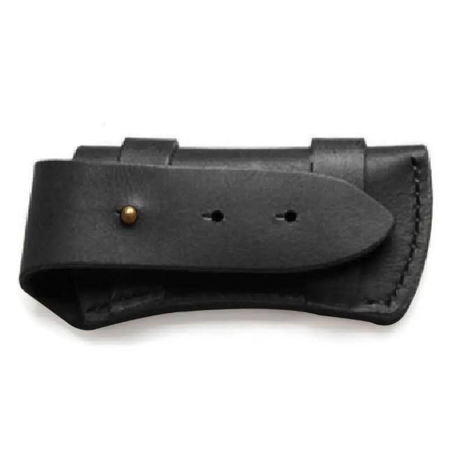 Knivslida Fodral Läderslida Hållare Bälteshälla Fodral Brun/Svart Ficka Jakt Ficklampsfodral Vikkniv Verktyg Utomhusbärande