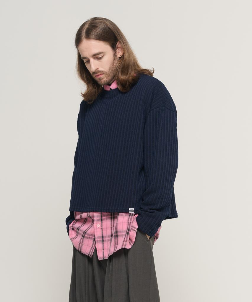 CARGOBROS Cb Ribbed Round Crop Over-The-Knit (Navy)