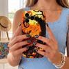 Wavy Edge Phone Case For iPhone 16 15 14 Pro Max 13 12 Mini 11 XR XS SE Halloween Witch Silhouette Design Cover