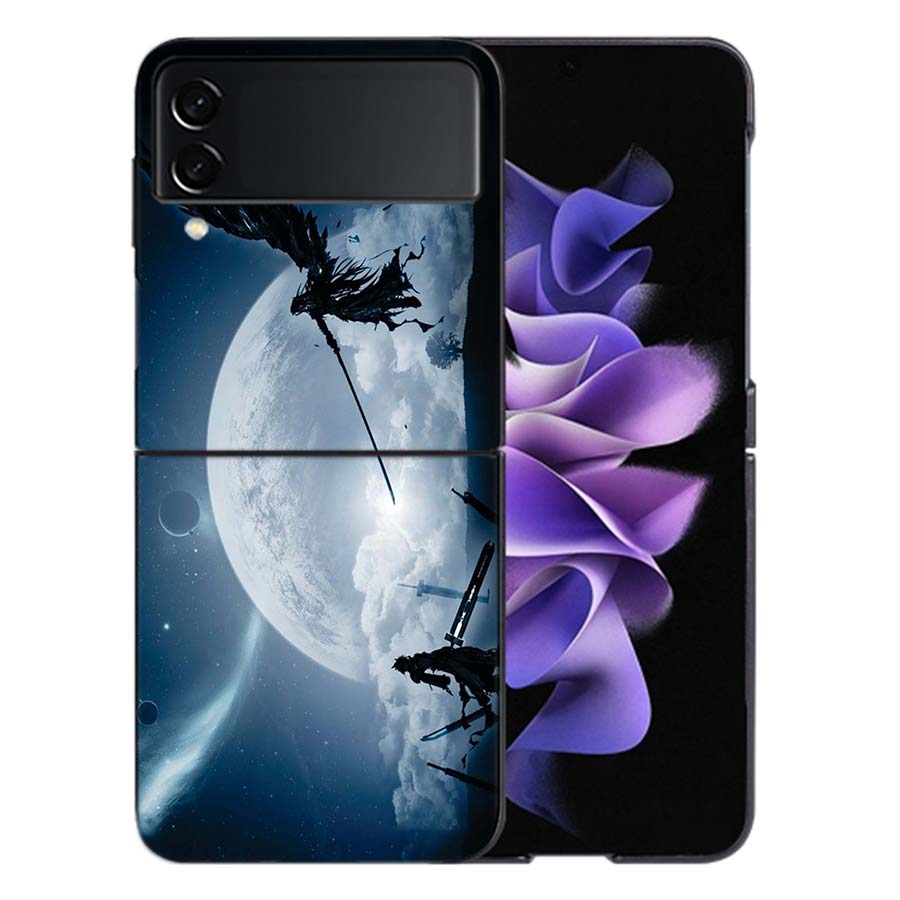Final Fantasy VII For Samsung Galaxy Z Flip 5 4 3 Case Shockproof Hard Cover Phone Z Flip 6 7 5G Z Flip 5 4 5G TPU PC Hard Coq