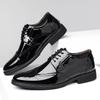 British Style Men Patent Leather Dress Shoes Fashion Brogues Shoes Heels Wedding Shoes