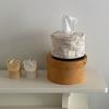 Modern Round Cotton Tissue Dispenser For Home Office Decoration Space Saving Design Quick Drying Ideal Gift Choice