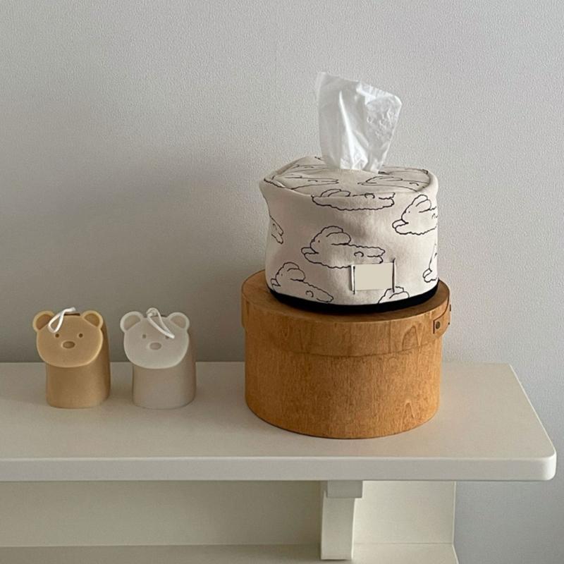 Modern Round Cotton Tissue Dispenser For Home Office Decoration Space Saving Design Quick Drying Ideal Gift Choice