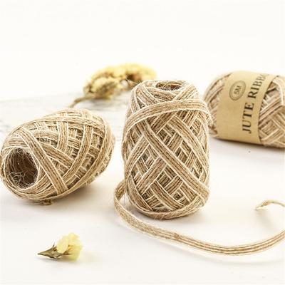 0.5mm Wedding Decor Party  Lace Rustic Trims Tape Jute Burlap Rolls Hessian Ribbon Fish Silk Rope